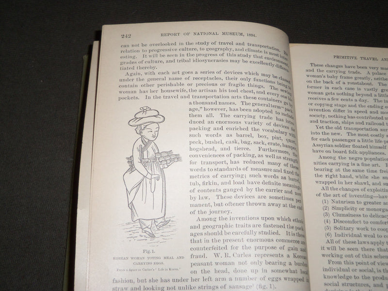 1894 PRIMITIVE TRAVEL AND TRANSPORTATION BY OTIS TUFTON MASON - PLATES - KD 4817