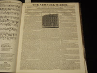 1831-1832 NEW YORK MIRROR AND LADIES GAZETTE BOUND VOLUME - R 89H