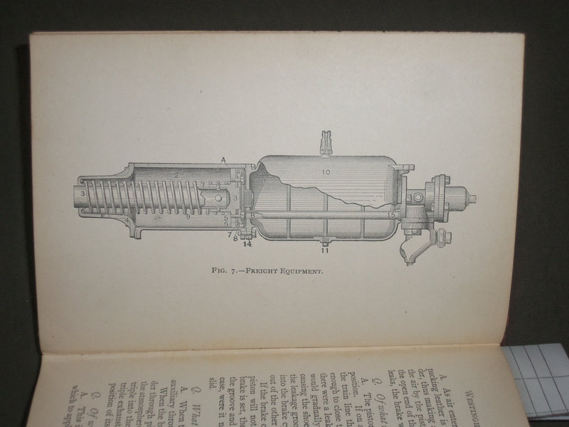 1900 AIR-BRAKE CATECHISM BOOK BY ROBERT H. BLACKALL - NICE FOLD-OUTS - KD 4562