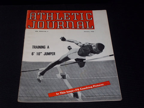 1956 JANUARY ATHLETIC JOURNAL MAGAZINE - CHARLIE DUMAS 6'10