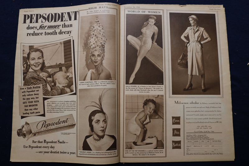 1950 NOVEMBER 26 CHICAGO TRIBUNE MAGAZINE - ILONA MASSEY COVER - E 22864