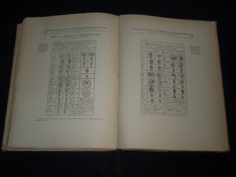 1928 LES POINCONS DE L'ORFEVRERIE FRENCH VOLUME - GREAT PLATES -FOLD OUTS - Z 53