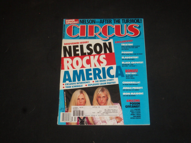 1991 APRIL 30 CIRCUS MAGAZINE - NESON ROCKS AMERICA COVER - PHOTOS - SP 7637