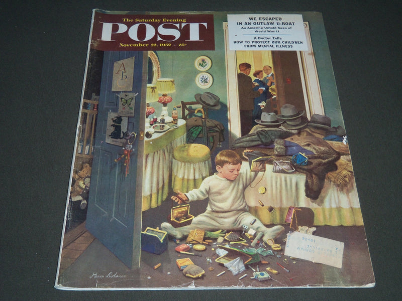 1952 NOV 22 THE SATURDAY EVENING POST MAGAZINE - ILLUSTRATED COVER - SP 1939
