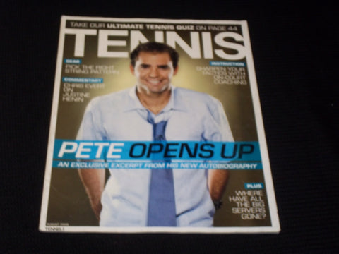2008 AUGUST TENNIS MAGAZINE - PETE SAMPRAS FRONT COVER - E 2251