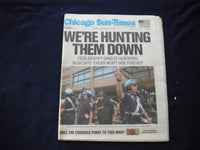 2001 SEPTEMBER 13 CHICAGO SUN-TIMES NEWSPAPER -WE'RE HUNTING THEM DOWN - NP 5941