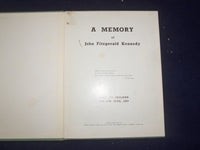 1963 JUNE 26-29 A MEMORY OF JOHN FITZGERALD KENNEDY HARDCOVER BOOK BY - KD 9075