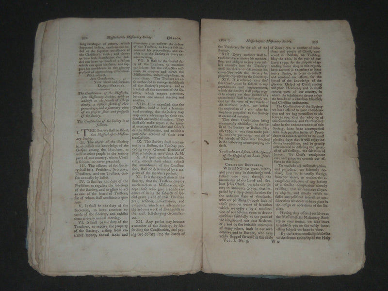 1801 MARCH THE CONNECTICUT EVANGELICAL MAGAZINE VOLUME 1 NO. 9 - J 2534