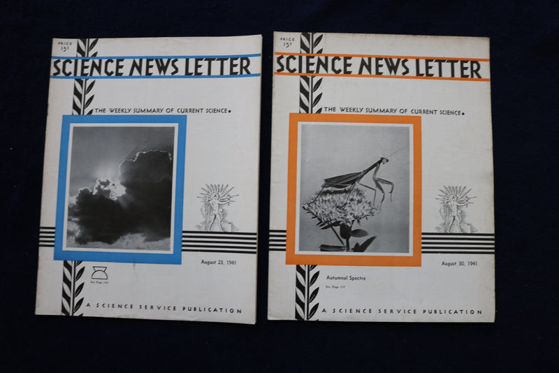 1941 SCIENCE NEWS LETTER - LOT OF 27 - O 3422