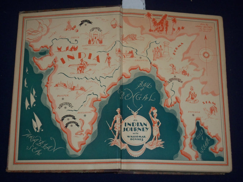 1928 AN INDIAN JOURNEY BY WALDEMAR BONSELS ILLUSTRATIONS BY HARRY BROWN- KD 2462