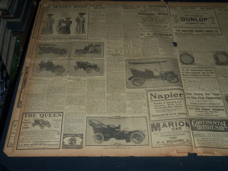 1905 MARCH 12 THE BOSTON HERALD SECTION- AUTOMOBILE & POWER BOAT SHOWS - BH 148