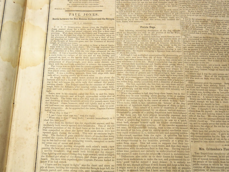 1851 MARCH 29 BOSTON MUSEUM NEWSPAPER - ISAAC DAVIS - HENRY LONGFELLOW - NP 9028