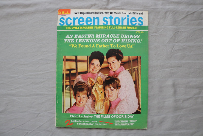 1970 APRIL SCREEN STORIES MAGAZINE - THE LENNON SISTERS COVER - E 19951