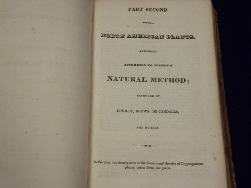 1833 MANUAL OF BOTANY FOR NORTH AMERICA BY AMOS EATON 6TH EDITION - KD 3490L