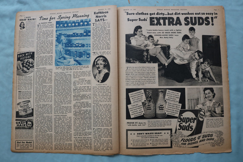1944 MARCH 19 SUNDAY MIRROR MAGAZINE - FIRST LADIES OF BRITISH EMPIRE - NP 9085