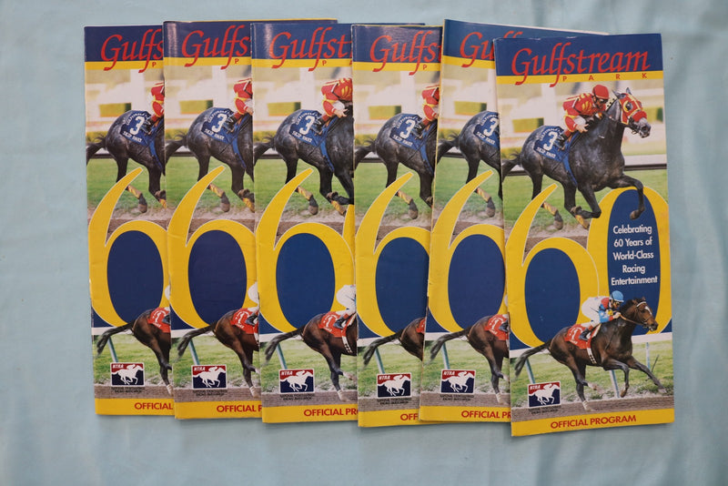 1985-2007 GULF STREAM PARK HORSE RACING PROGRAMS - LOT OF 62 - O 3957