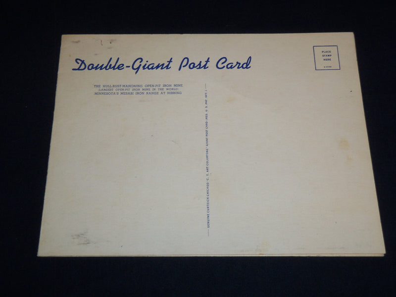 1930'S HULL-RUST MAHONING IRON MINE DOUBLE POSTCARD - MINNESOTA - J 8793