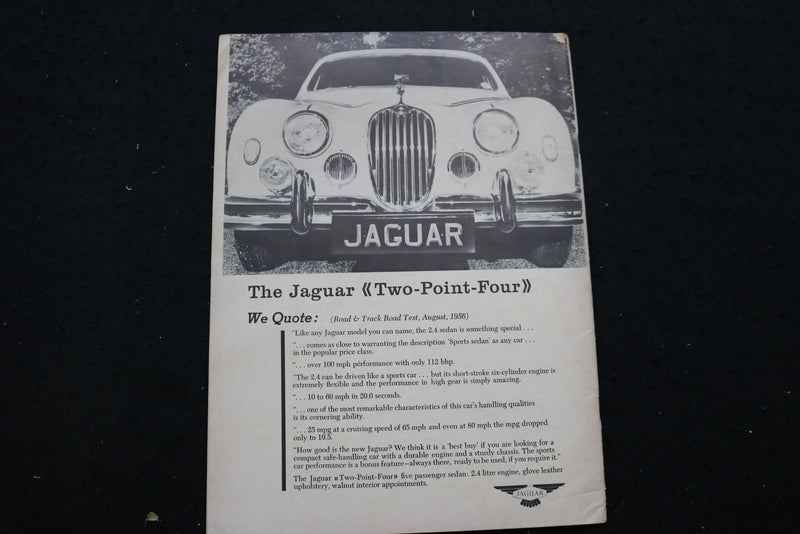 1956 SEPTEMBER ROAD & TRACK MAGAZINE - WHERE DOES THE POWER GO? COVER - B 3455S