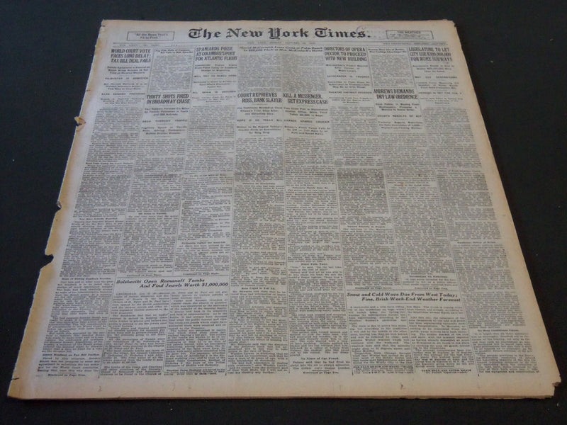 1926 JAN 22 NEW YORK TIMES - DIRECTORS OF OPERA PROCEED NEW BUILDING - NT 5681