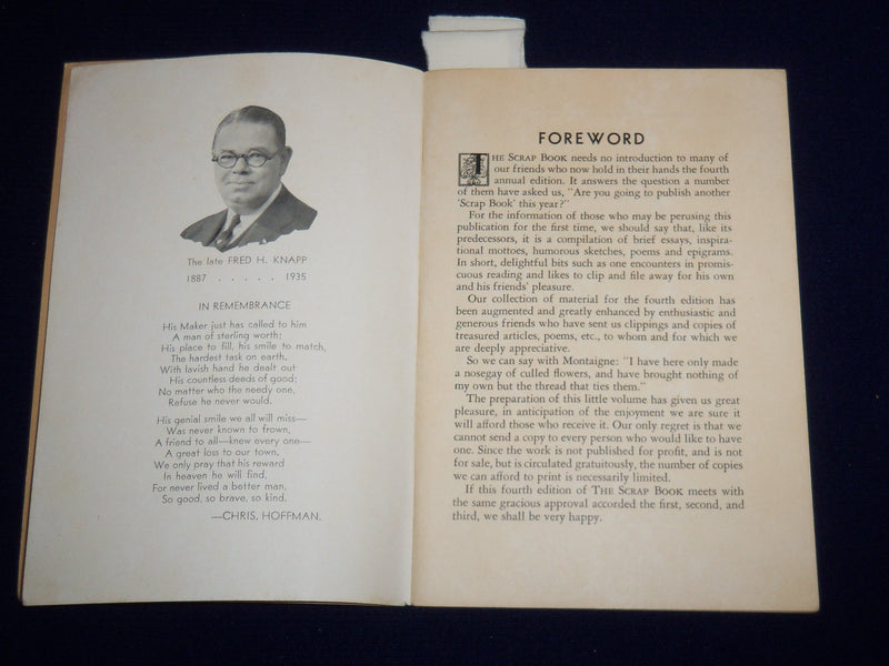 1935 THE SCRAP BOOK PUBLISHED BY FRED D. KANPP & SON - FOURTH EDITION - K 519