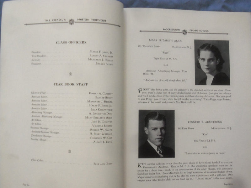 1934 THE CUPOLA MOORESTOWN FRIENDS' SCHOOL YEARBOOK - MOORESTOWN, NJ - YB 3383