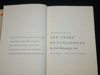 1968 THE CRIME OF PUNISHMENT HARDCOVER BOOK BY KARL MENNINGER M. D- KD 6564