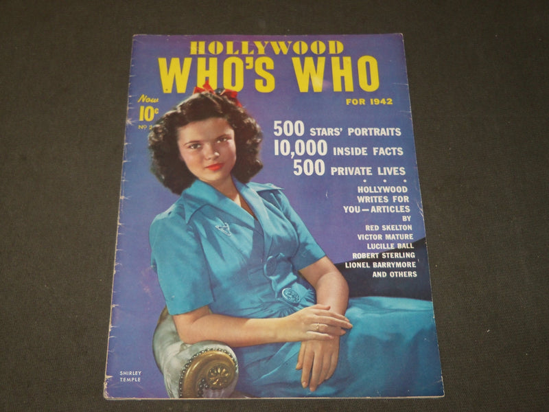 1942 HOLLYWOOD WHO'S WHO MOVIE MAGAZINE - SHIRLEY TEMPLE COVER - M 278