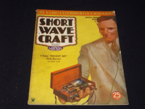 1934 DECEMBER SHORT WAVE CRAFT MAGAZINE NICE COVER - E 110