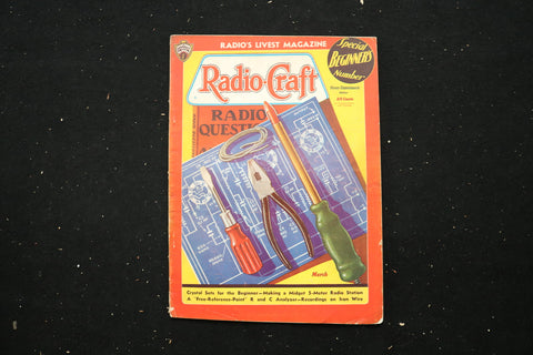 1936 MARCH RADIO-CRAFT MAGAZINE - SPECIAL BEGINNER'S NUMBER COVER - E 11184