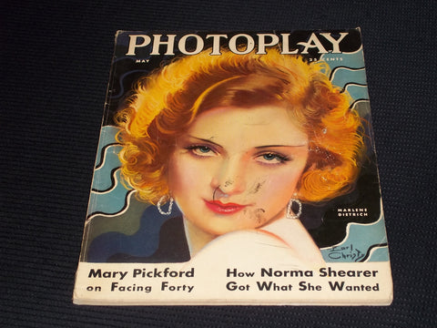 1931 MAY PHOTOPLAY MAGAZINE - MARLENE DIETRICH FRONT COVER - E 16767