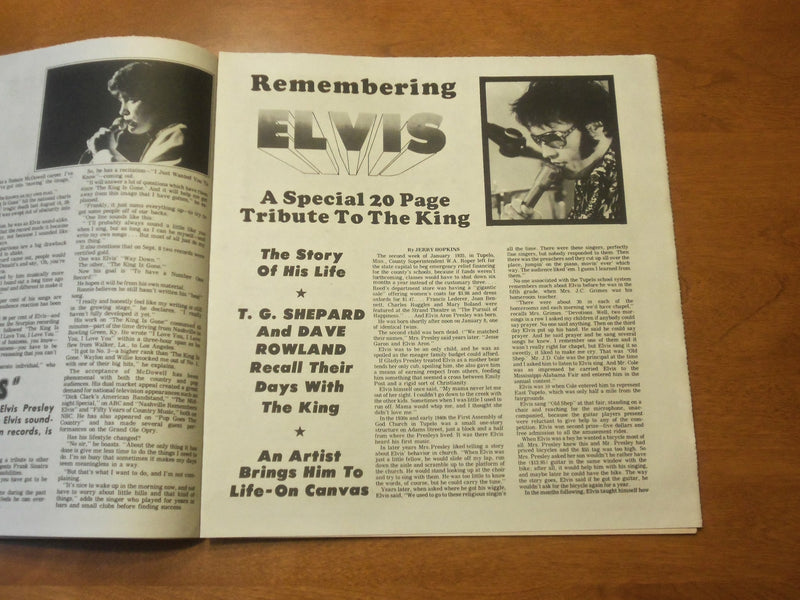 1978 SEP COUNTRY STYLE NEWSPAPER - REMEMBERING ELVIS, 20-PAGE TRIBUTE - NP 4767