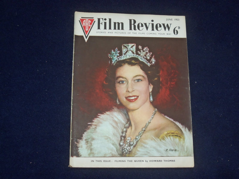 1953 JUNE FILM REVIEW MAGAZINE - FILMING THE QUEEN - STEWART GRANGER - J 9668
