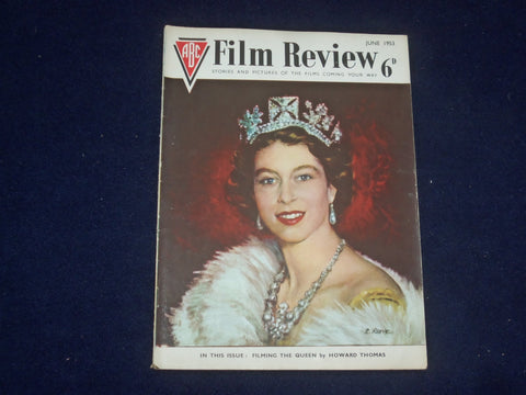 1953 JUNE FILM REVIEW MAGAZINE - FILMING THE QUEEN - STEWART GRANGER - J 9668