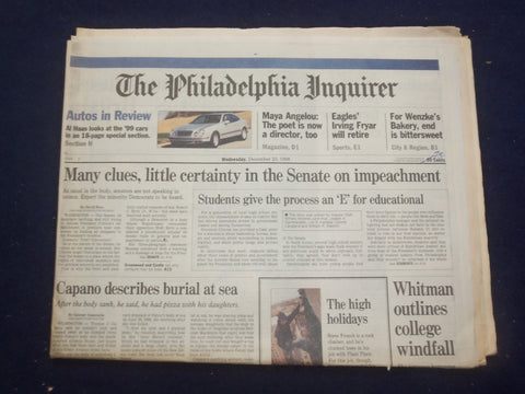 1998 DEC 23 PHILADELPHIA INQUIRER - WHITMAN OUTLINES COLLEGE WINDFALL - NP 7174