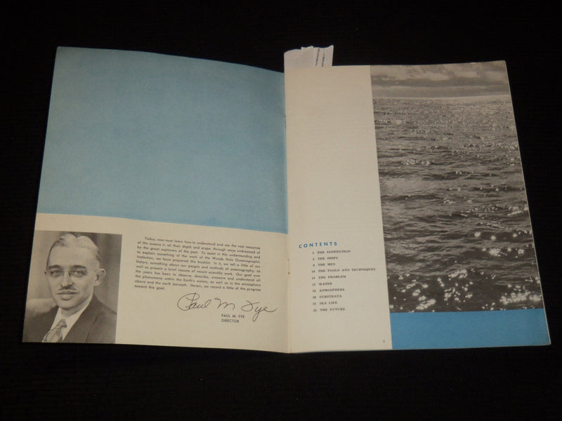 1960'S RESEARCH IN THE SEA BOOKLET -WOODS HOLE OCEANOGRAPHIC INSTITUTION- K 1047
