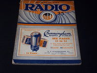 1929 SEPTEMBER RADIO MAGAZINE - CUNNINGHAM RADIO TUBES FRONT COVER - E 6290
