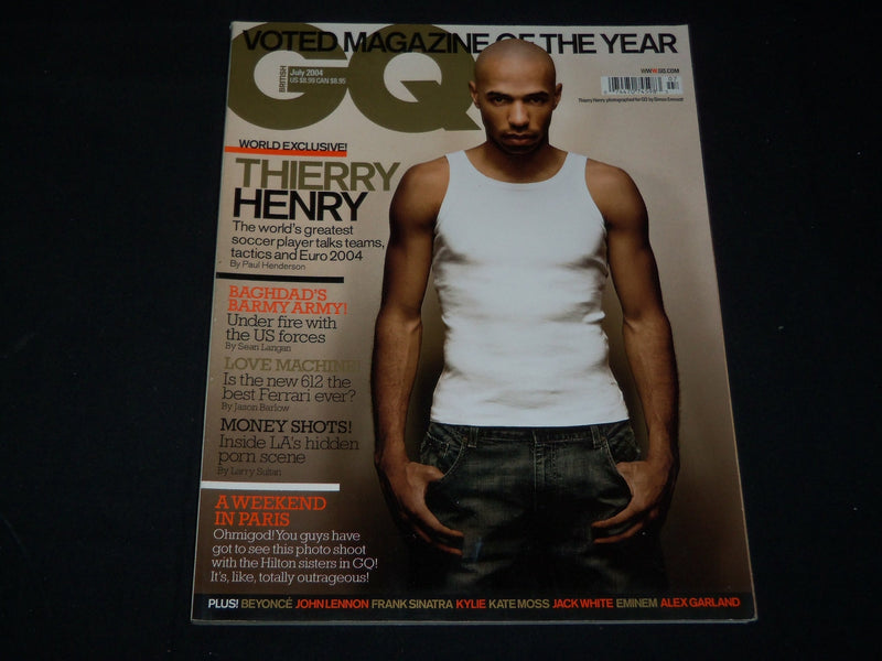 2004 JULY GQ GENTLEMEN'S QUARTERLY MAGAZINE - BRITISH - THIERRY HENRY - RC 1153