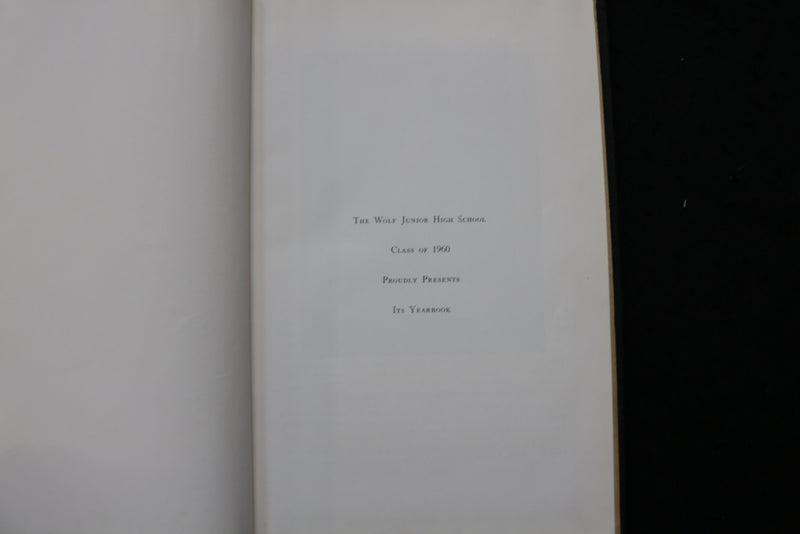 1960 WOLF JUNIOR HIGH SCHOOL YEARBOOK - EASTON, PENNSYLVANIA - YB 3496