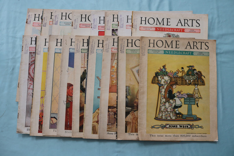 1936-1940 HOME ARTS NEEDLECRAFT MAGAZINE - LOT OF 17 - O 3969
