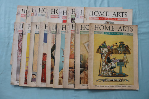 1936-1940 HOME ARTS NEEDLECRAFT MAGAZINE - LOT OF 17 - O 3969
