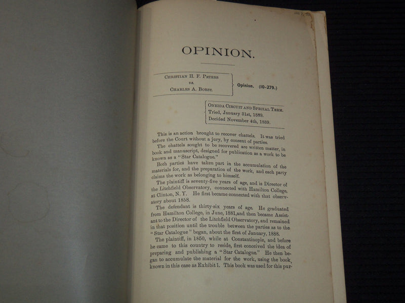 1889 ONEIDA COUNTY SUPREME COURT OPINION OF JUSTICE P. C. WILLIAMS - K 3108