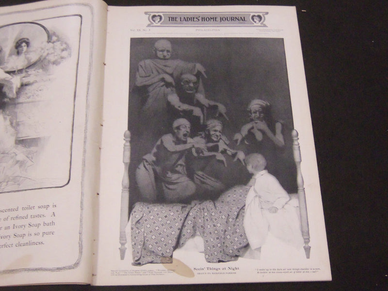 1903 FEB LADIES' HOME JOURNAL MAGAZINE - MAXFIELD PARRISH INTERIOR - ST 4468