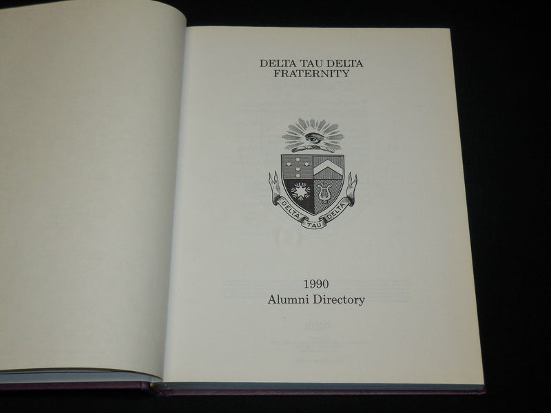 1990 DELTA TAU DELTA FRATERNITY ALUMNI DIRECTORY HARDCOVER BOOK - KD 6441