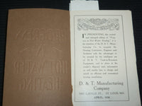 1916 PROGRESS IN HOT WATER HEATING BOOK BY D + T. MFG. CO - J 7055