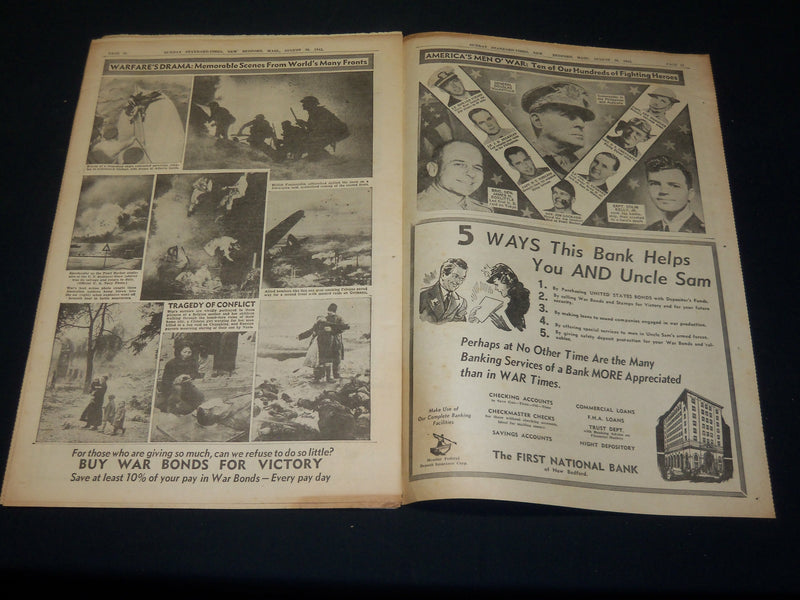 1942 AUGUST 30 STANDARD-TIMES SUNDAY NEWSPAPER - NEW BEDFORD, MASS - NP 4948