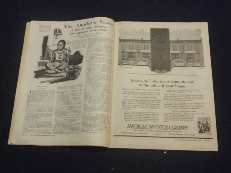 1922 APRIL 1 CHRISTIAN HERALD MAGAZINE- ICE-CREAM SANDWICH MAN OF JAPAN- ST 6596