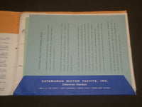 1968 CATAMARAN MOTOR YACHTS SALES BROCHURE - CHEVRON HARBOR- FLORIDA - B 6592