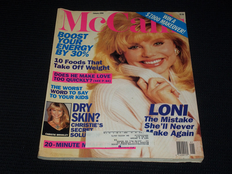1994 JANUARY MCCALL'S MAGAZINE - LONI ANDERSON FRONT COVER - E 496