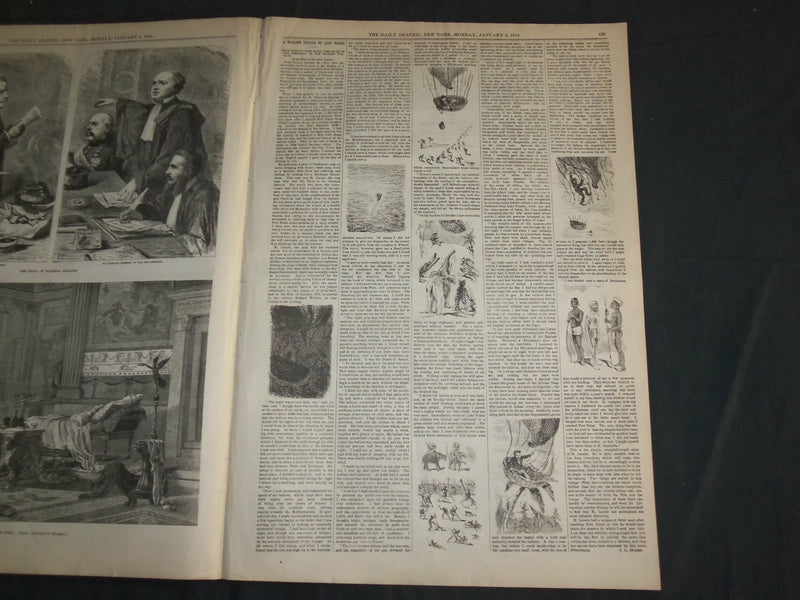 1874 JANUARY 5 THE DAILY GRAPHIC NEWSPAPER - GEORGE H. WILLIAMS - NT 7641