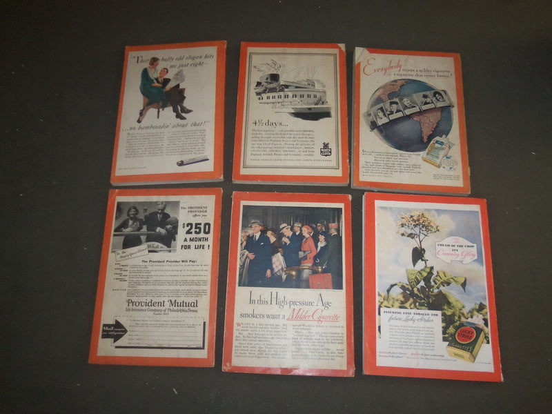1931-33 HARPER'S MONTHLY MAGAZINE - LOT OF 10-STORIES & ILLUSTRATIONS - WR 1000E